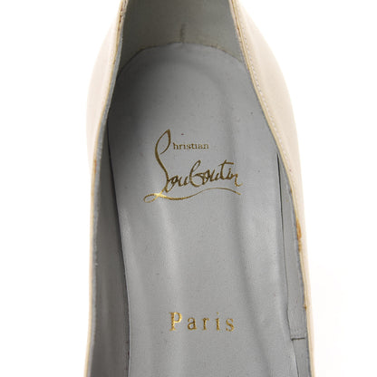 Christian Louboutin Crepe Satin Just Soon 100 Peep Toe Pumps 38 Off White 9 of 14