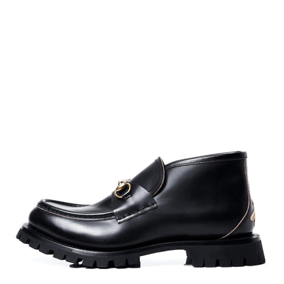 Gucci Cordovan Lux Mens Harald Horsebit Ankle Boots 9 Black 2 of 6