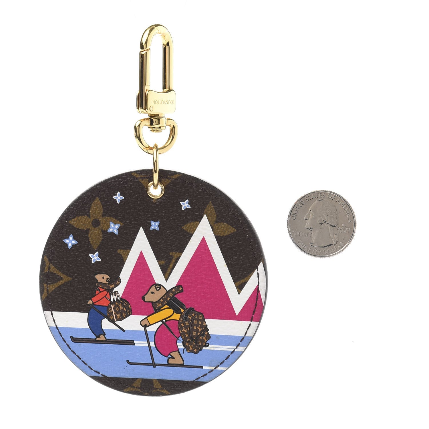 Louis Vuitton Monogram 2018 Christmas Animation Bears Bag Charm Key Ring 2 of 5