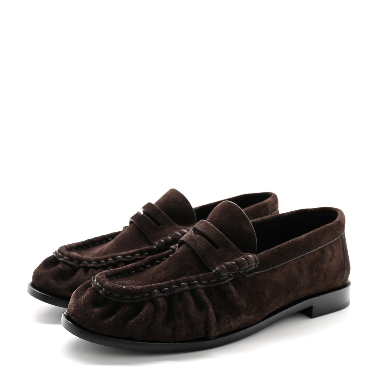 Suede Le Loafer 15 Penny Slippers 36.5 Dark Chocolate
