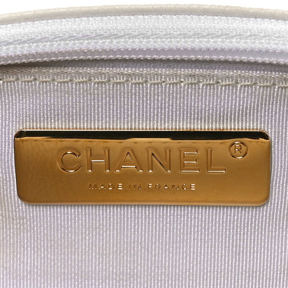 Chanel Calfskin Crochet Medium Chanel 19 Flap White Black 8 of 11
