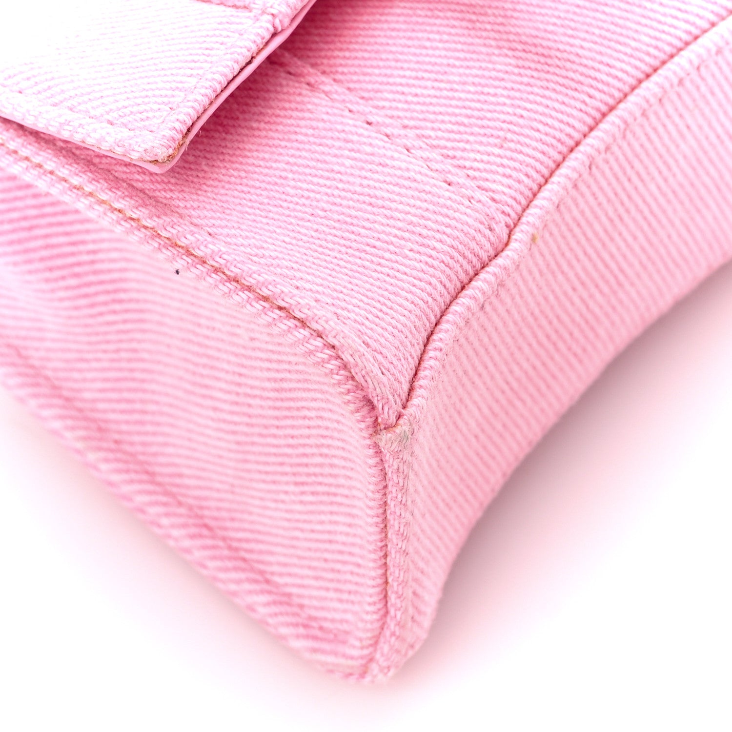 Balenciaga Washed Denim Hourglass Top Handle Bag Mini Denim Pink 10 of 11