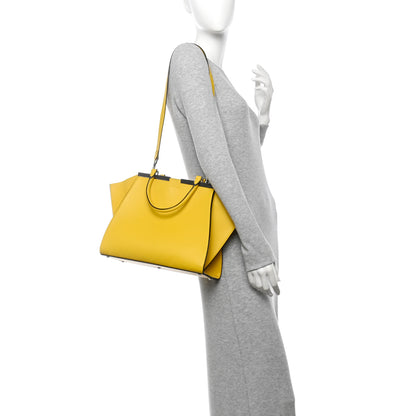 Fendi Vitello Dolce Century Nappa Petite 3Jours Tote Sunflower 2 of 12