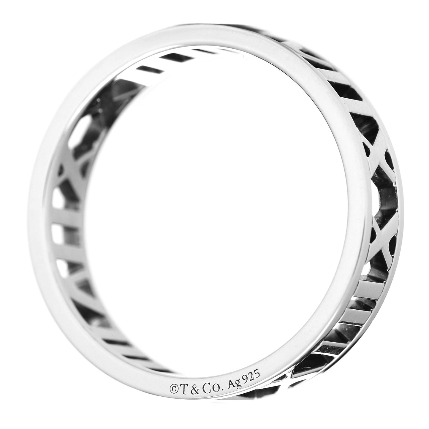 Sterling Silver Wide Atlas Open Ring 69 12.75