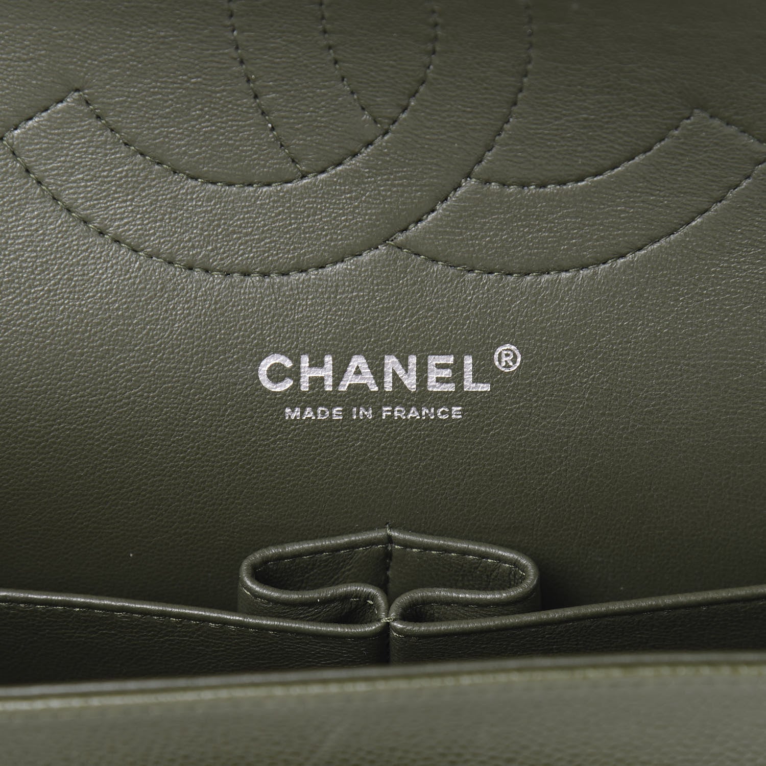 Chanel Caviar Quilted Jumbo Double Flap Dark Green 6 of 11