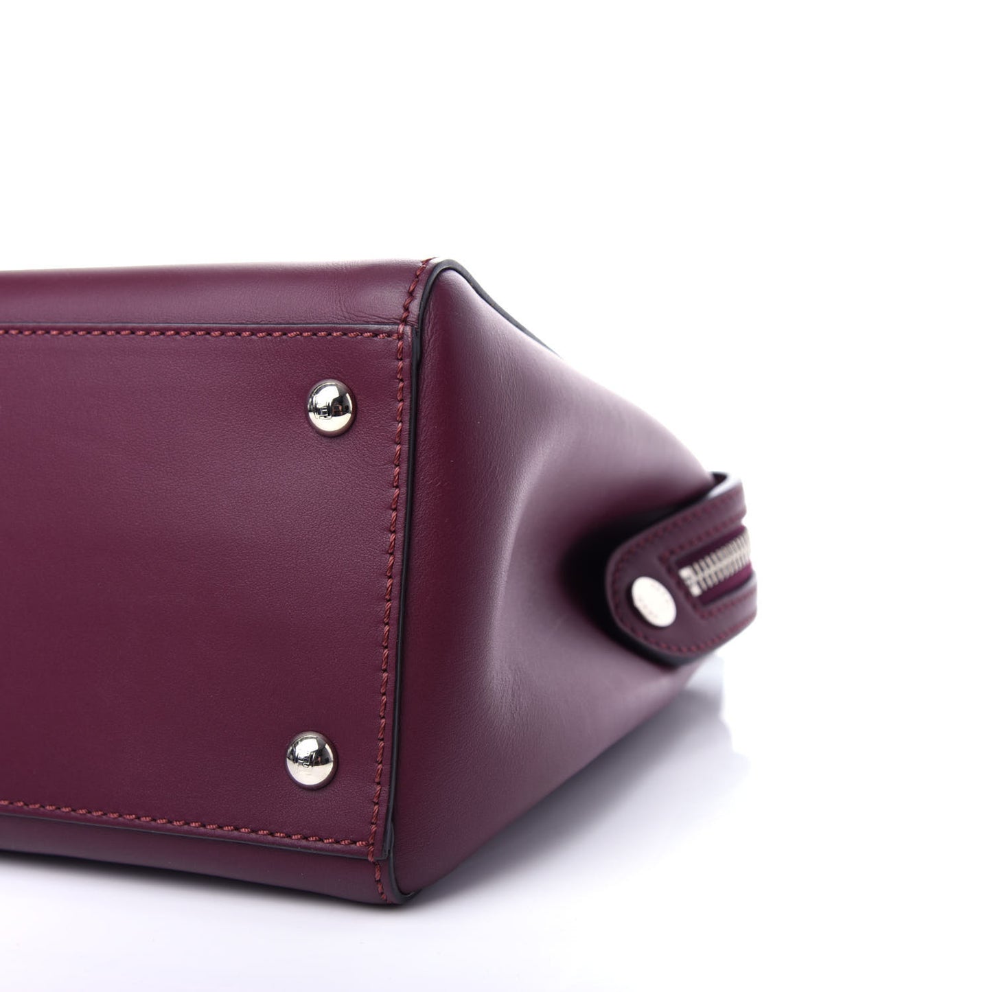 Vitello Baltico Dolce Shiny Nappa Lace Up DotCom Satchel Bordeaux
