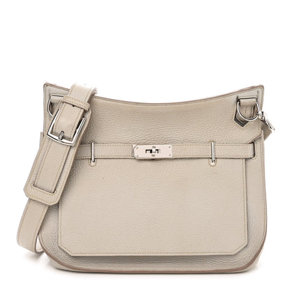 Hermes Taurillon Clemence Jypsiere 28 Gris Perle 1 of 12