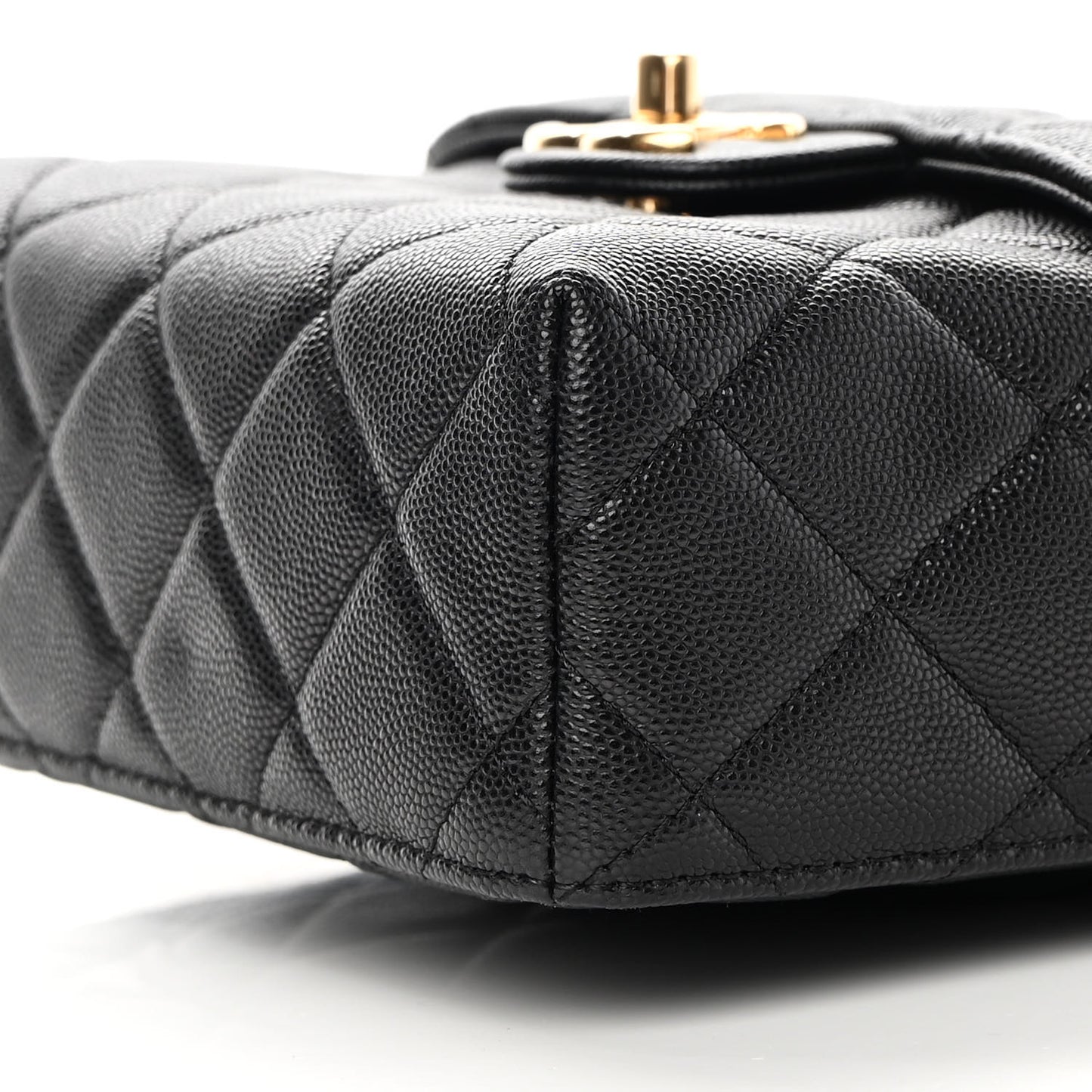 Caviar Quilted Handy Box Vanity Case Black