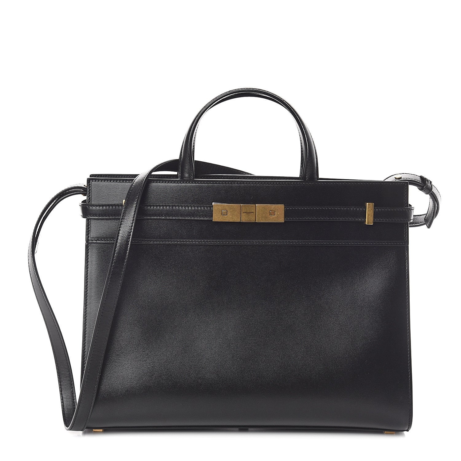 Saint Laurent Calfskin Small Manhattan Shopper Tote Black 1 of 8