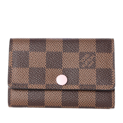 Louis Vuitton Damier Ebene Multicles 6 Key Holder Rose Ballerine 1 of 8