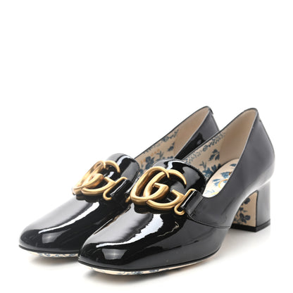 Gucci Vernice GG Victoire 55mm Loafer Pumps 38 Black 3 of 8