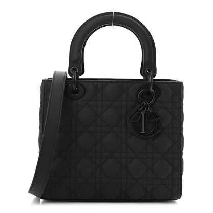 Christian Dior Ultra Matte Calfskin Cannage Medium Lady Dior Black 1 of 11