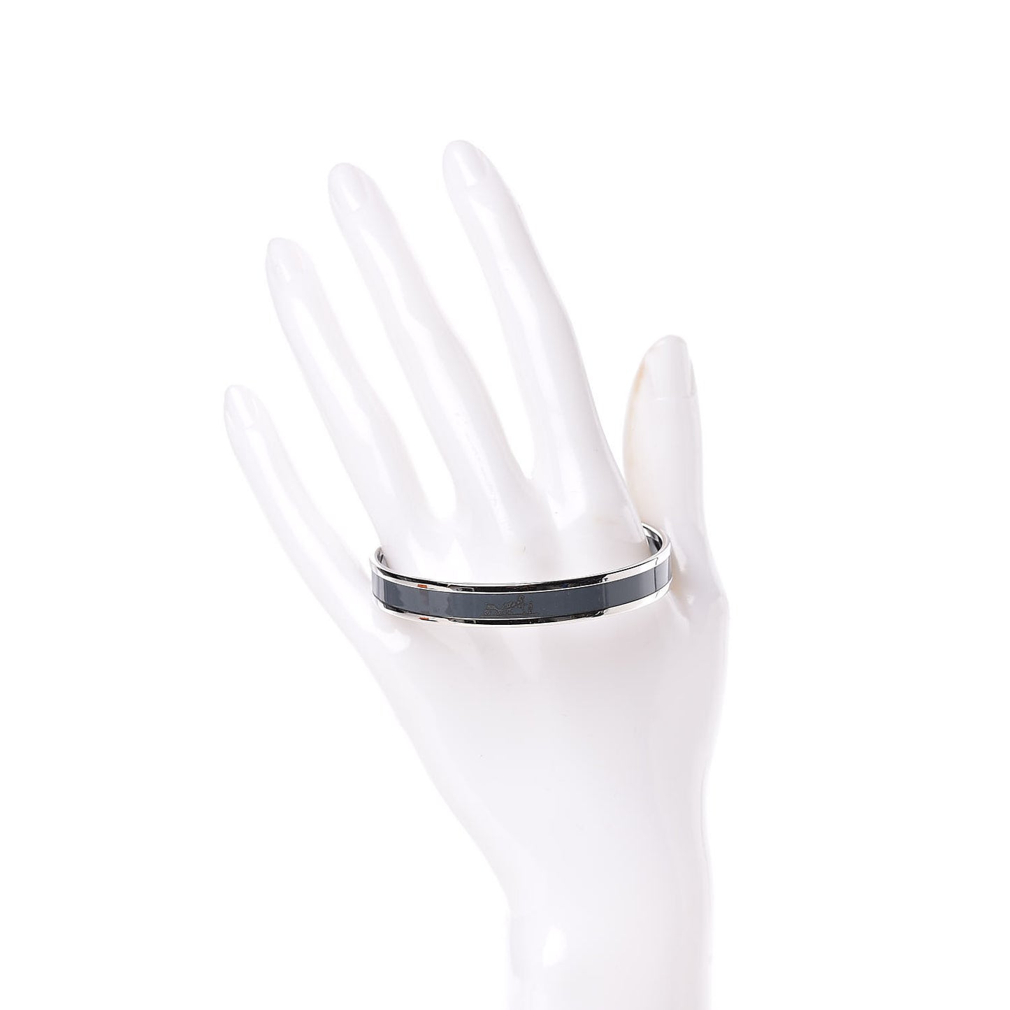 Enamel Printed Narrow Caleche Bracelet 65 Ardoise