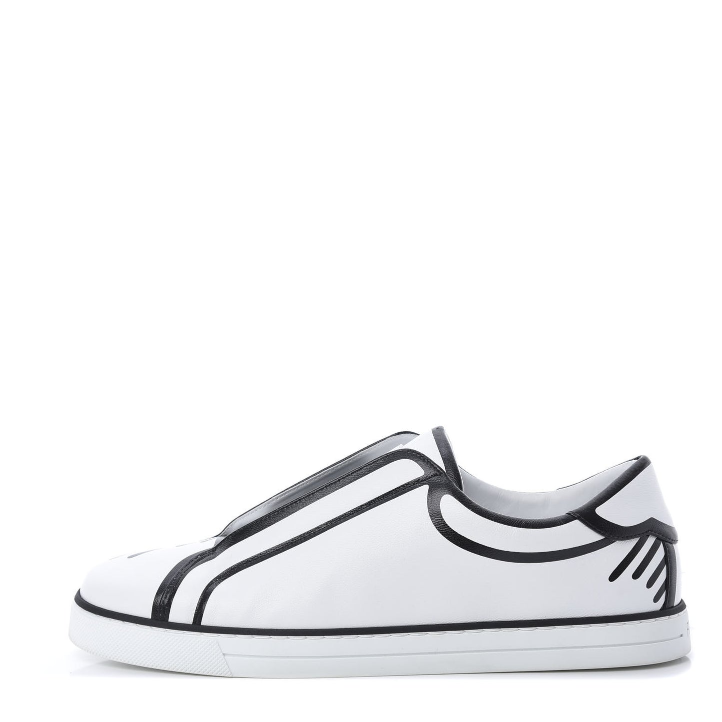 X JOSHUA VIDES Nappa Rockoclick Slip On Sneakers 40 Snow White Black