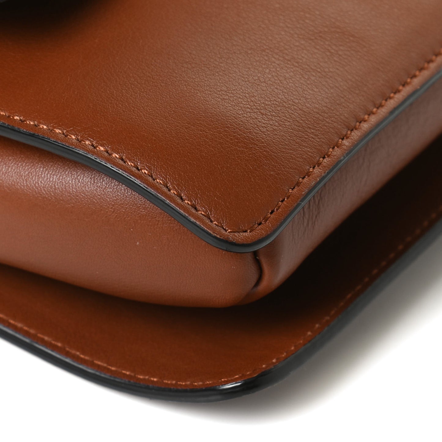 Suede Calfskin Small Faye Shoulder Bag Tobacco