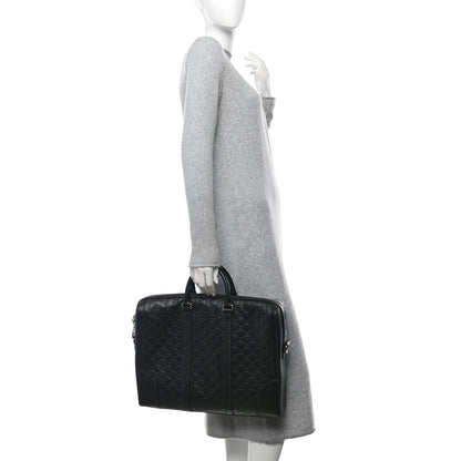 Gucci Guccissima Signature Eden Briefcase Black 2 of 11