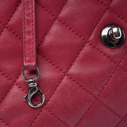 Chanel Lambskin Quilted Large Daily Supple Flap Dark Pink 12 of 17