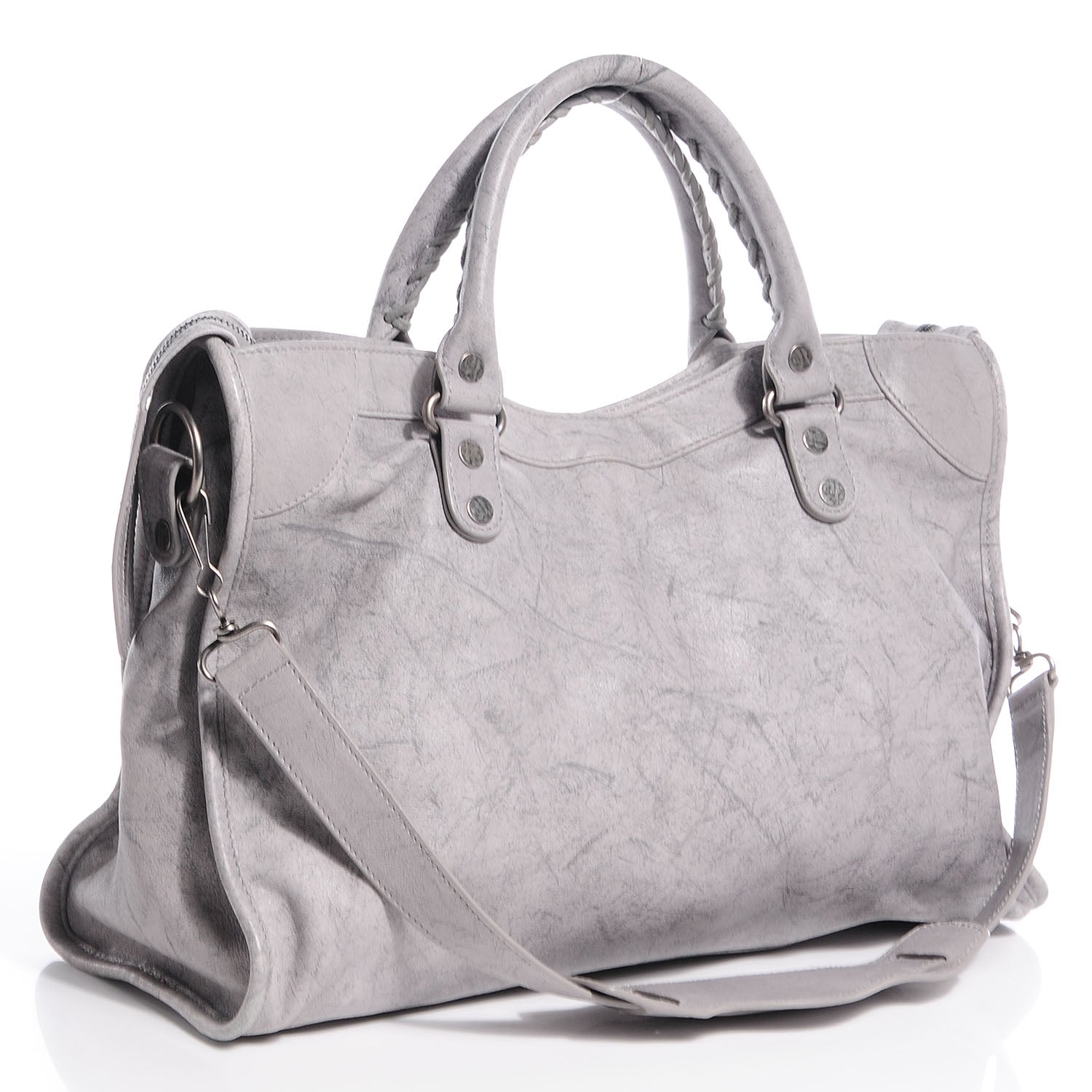 Balenciaga Agneau Marble Hardware City Grey 3 of 9