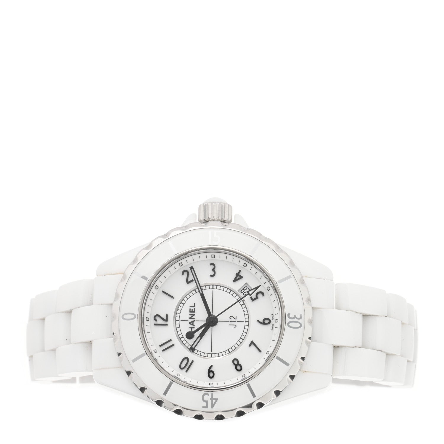 Chanel Stainless Steel Ceramic 33mm J12 Quartz Watch White 2 of 5