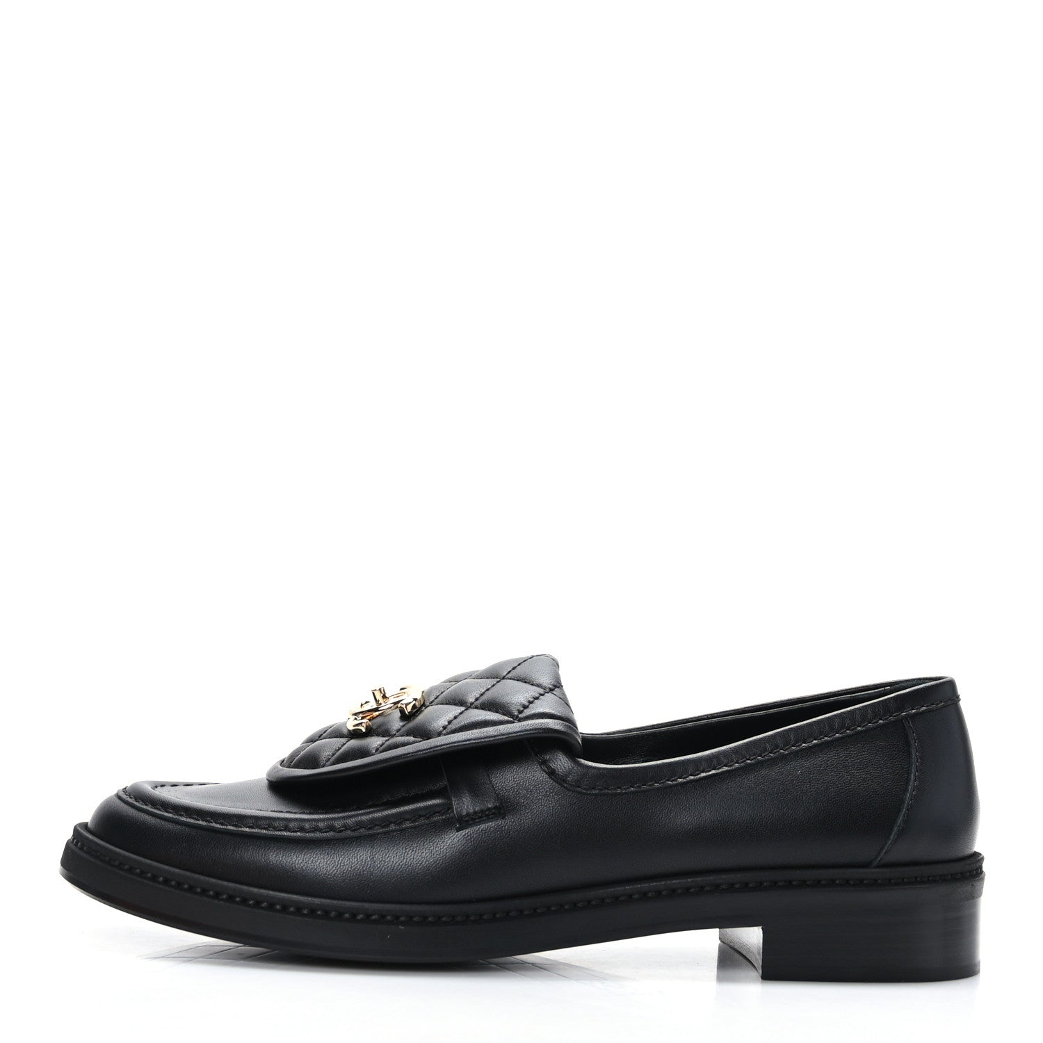 Chanel Lambskin Quilted CC Turnlock Loafers 41 Black 1 of 8