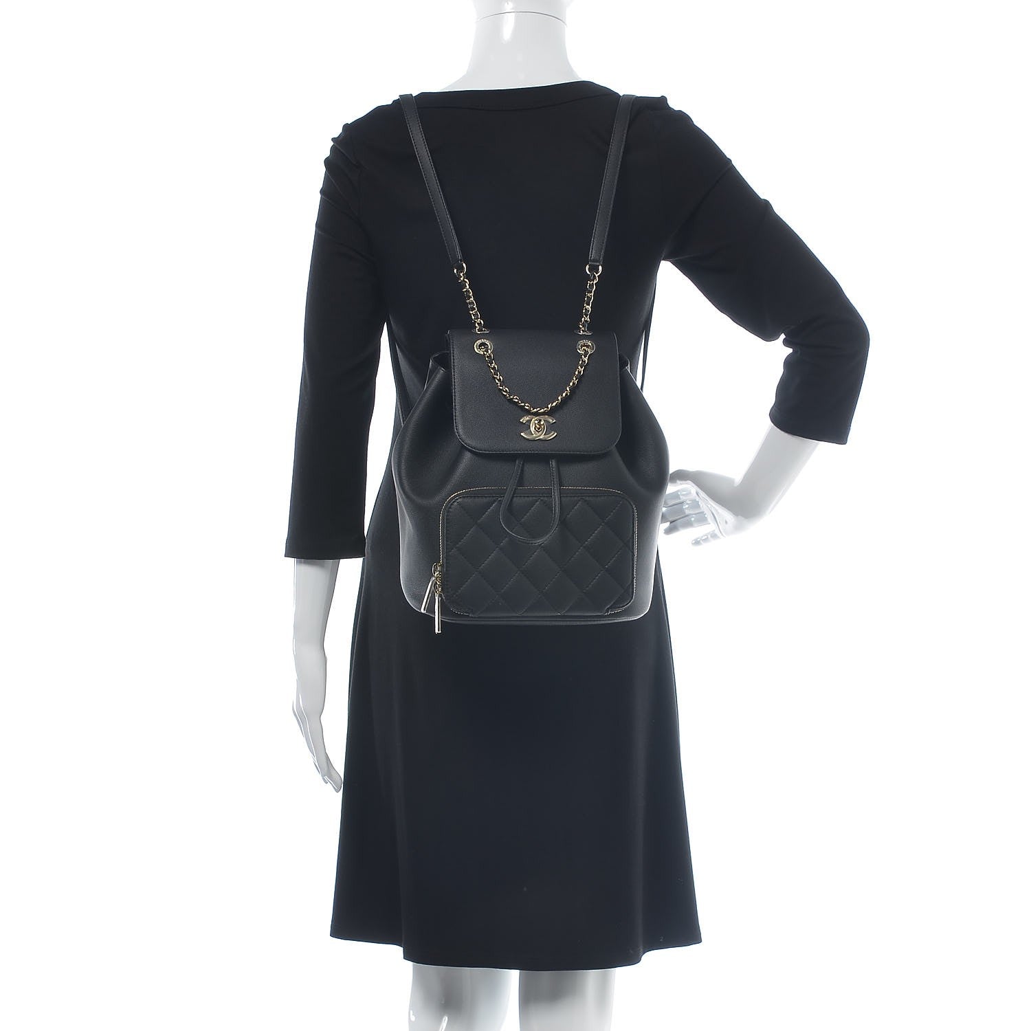 Chanel Caviar Quilted Business Affinity Backpack Black 2 of 8