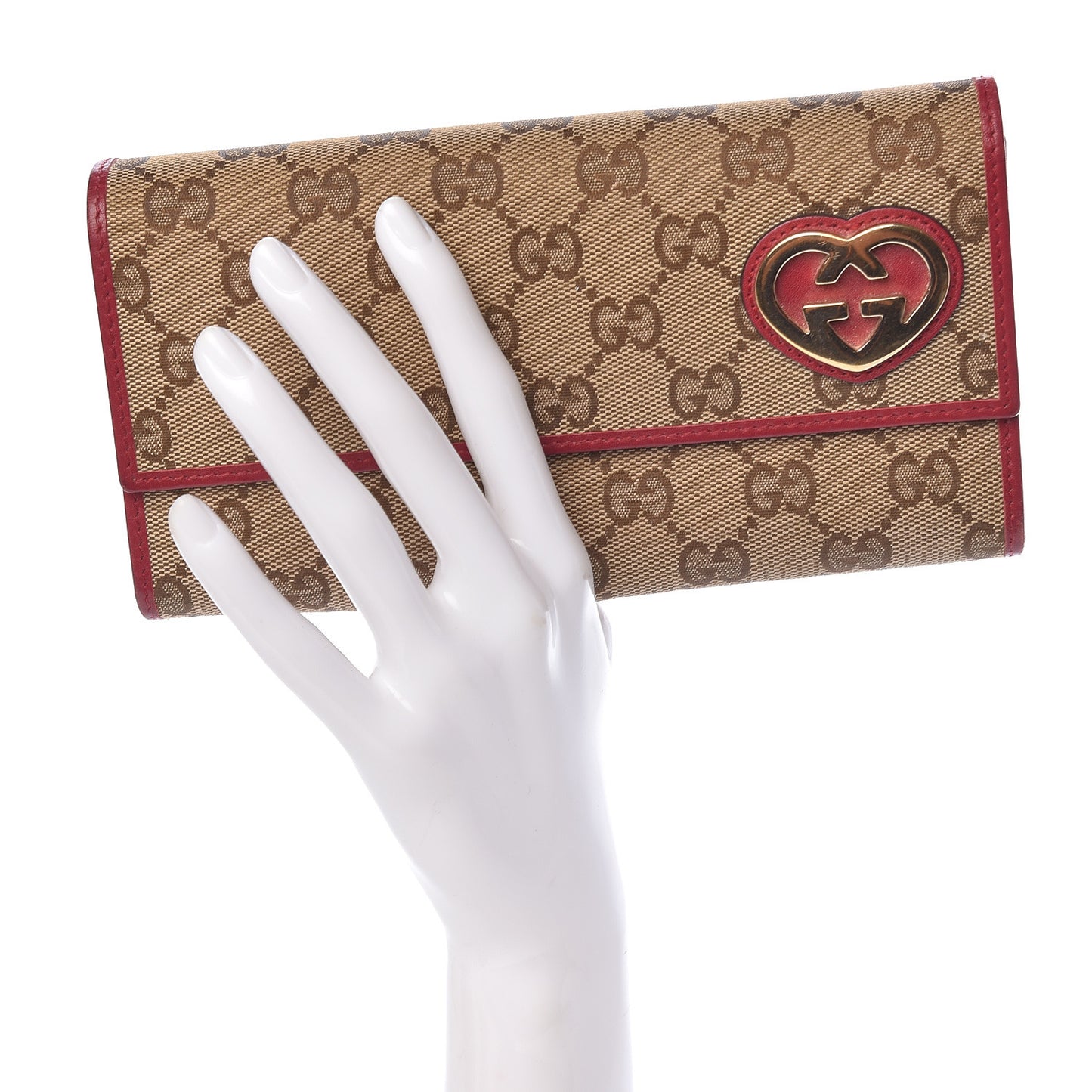 Monogram Lovely Heart Continental Wallet Peonia Flower