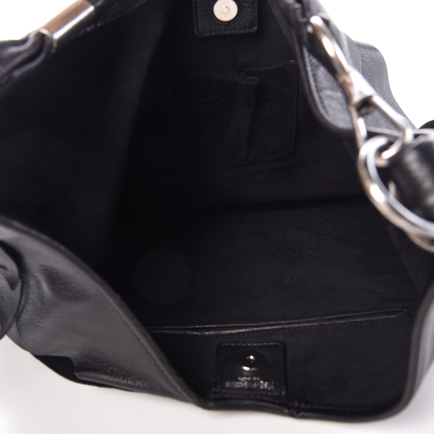 Chevre Leather Ruffle Saint Tropez Black