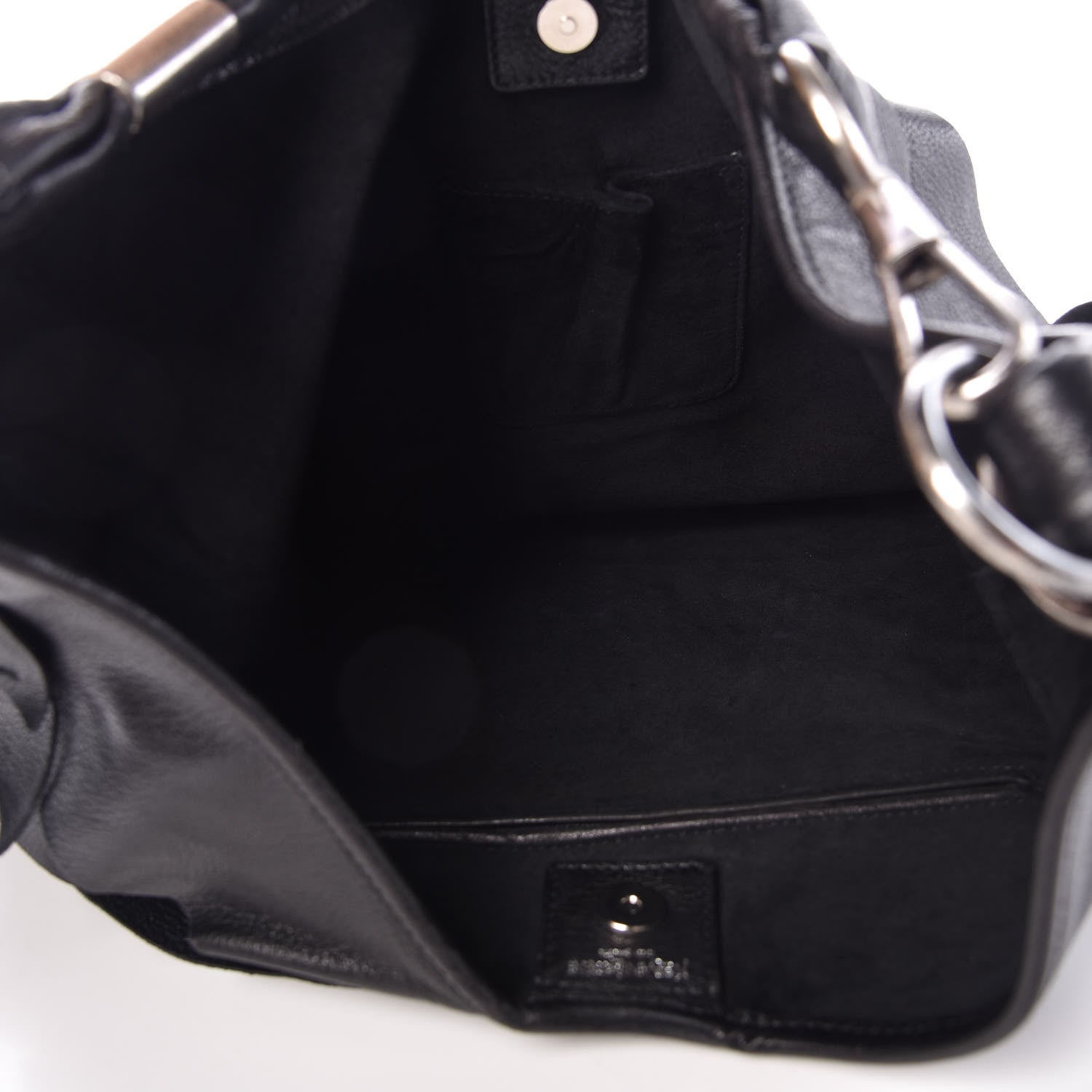 Saint Laurent Chevre Leather Ruffle Saint Tropez Black 5 of 10