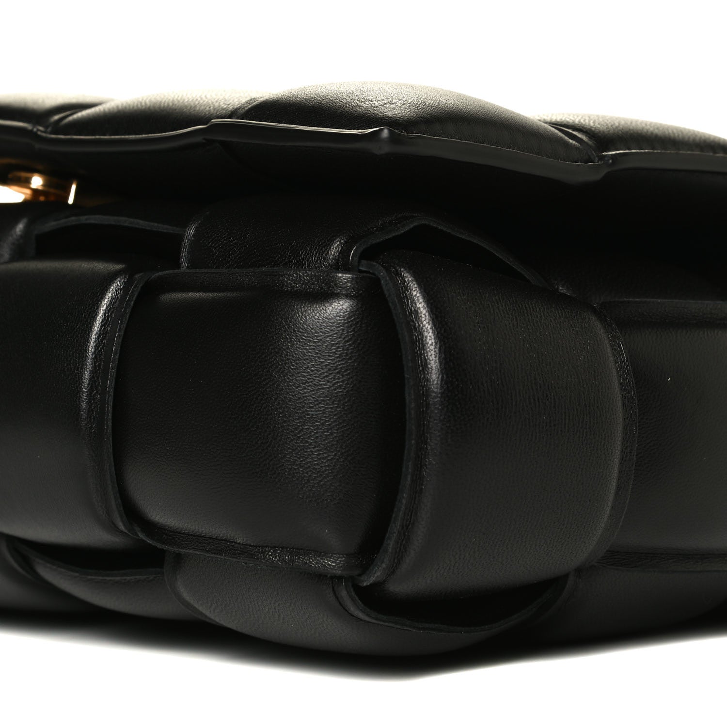 Bottega Veneta Lambskin Maxi Intreccio Padded Chain Cassette Crossbody Bag Black 11 of 12