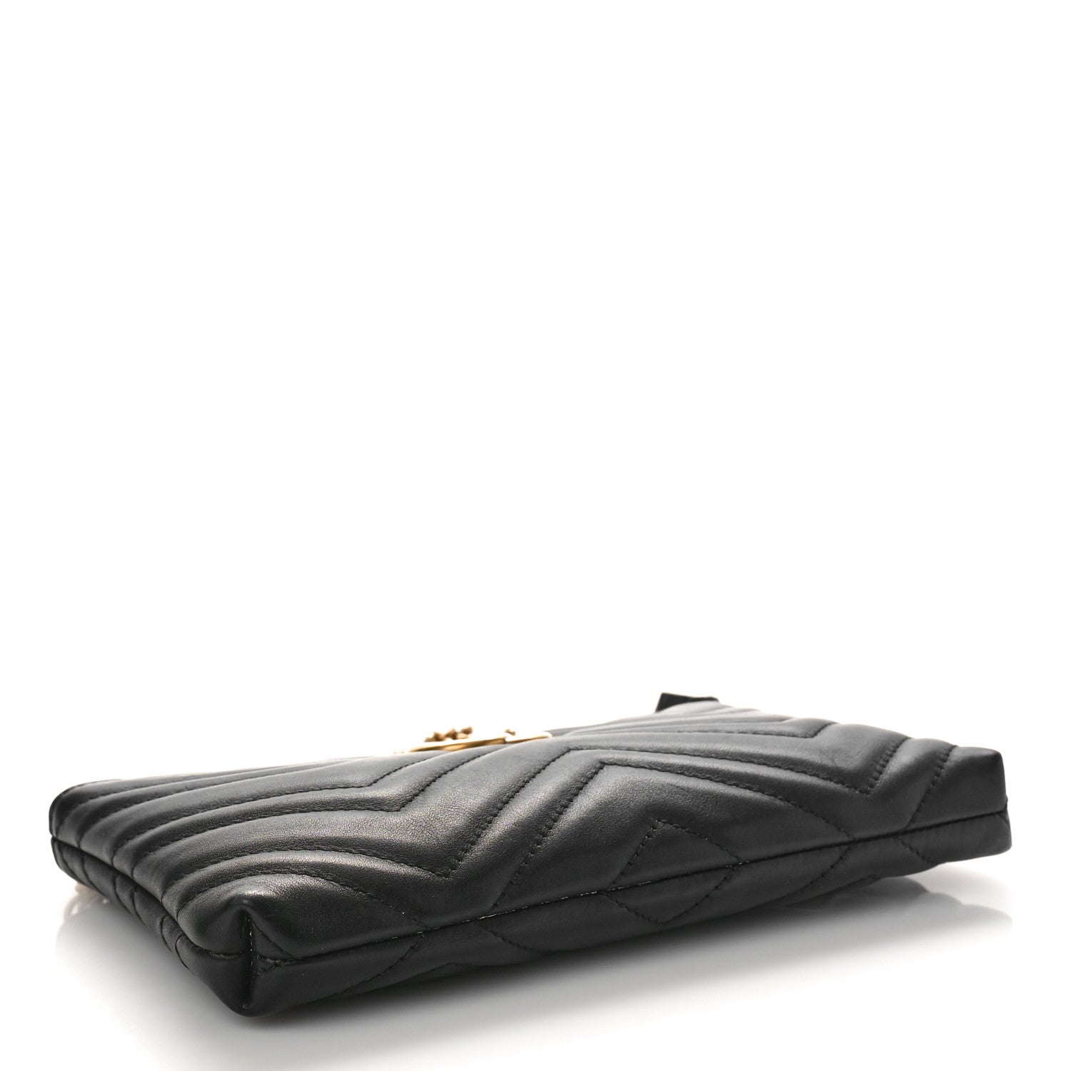 Gucci Calfskin Matelasse Mini GG Marmont Chain Bag Black 4 of 9