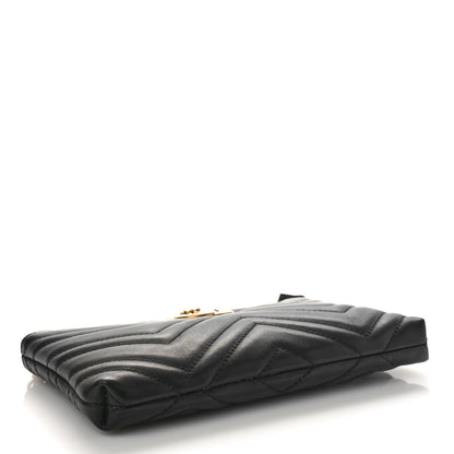 Gucci Calfskin Matelasse Mini GG Marmont Chain Bag Black 4 of 9