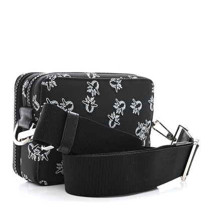 Christian Dior Calfskin Double Zip Crossbody Black White 3 of 13