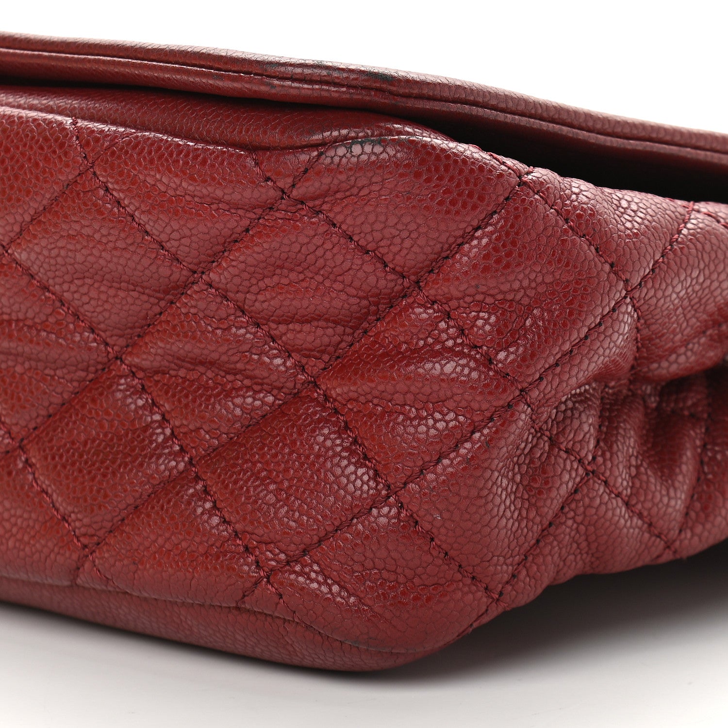 Chanel Caviar Large Timeless CC Flap Dark Red 9 of 12