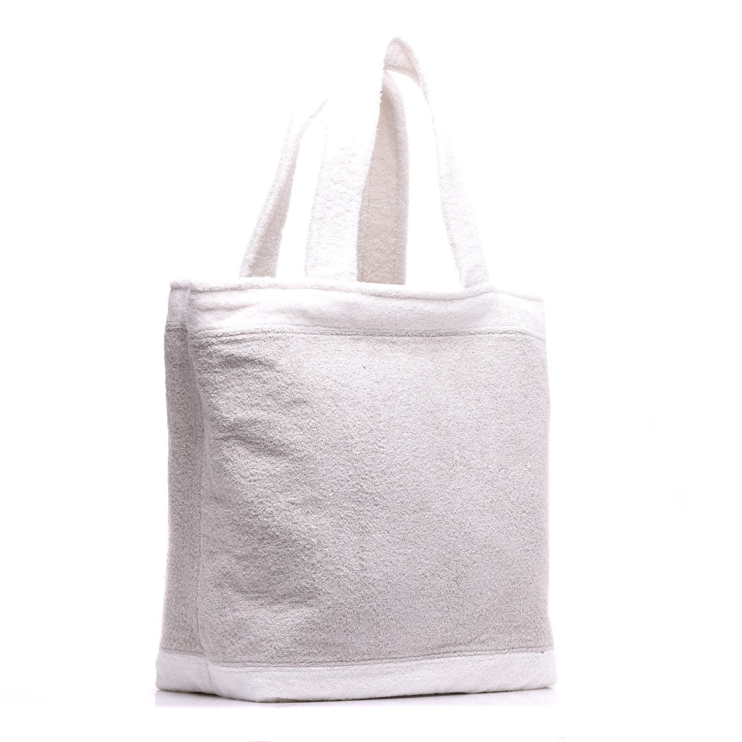Terry Cotton CC Beach Tote Towel Set Beige White