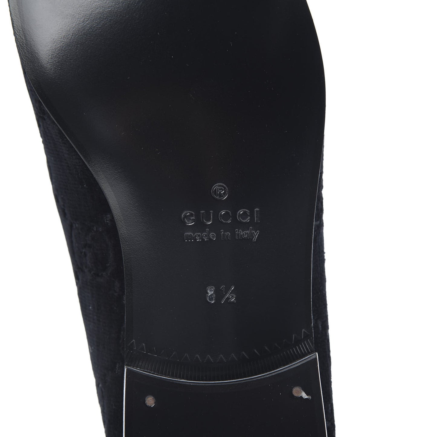 Velvet GG Monogram Mens Loafers 8.5 Black