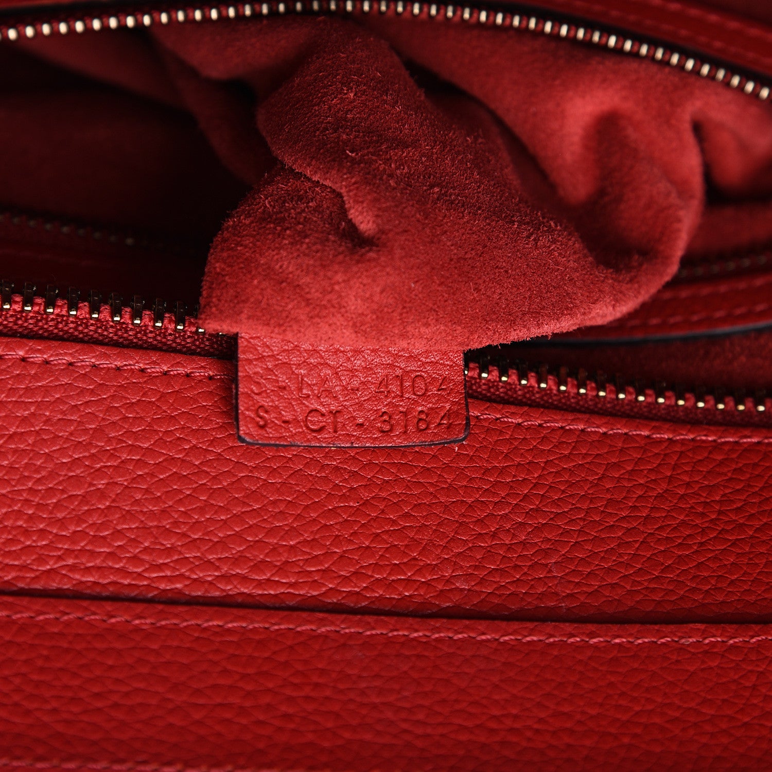 Celine Drummed Calfskin Mini Luggage Coquelicot 6 of 11
