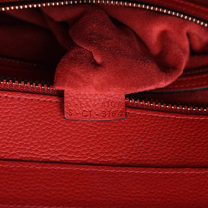 Celine Drummed Calfskin Mini Luggage Coquelicot 6 of 11