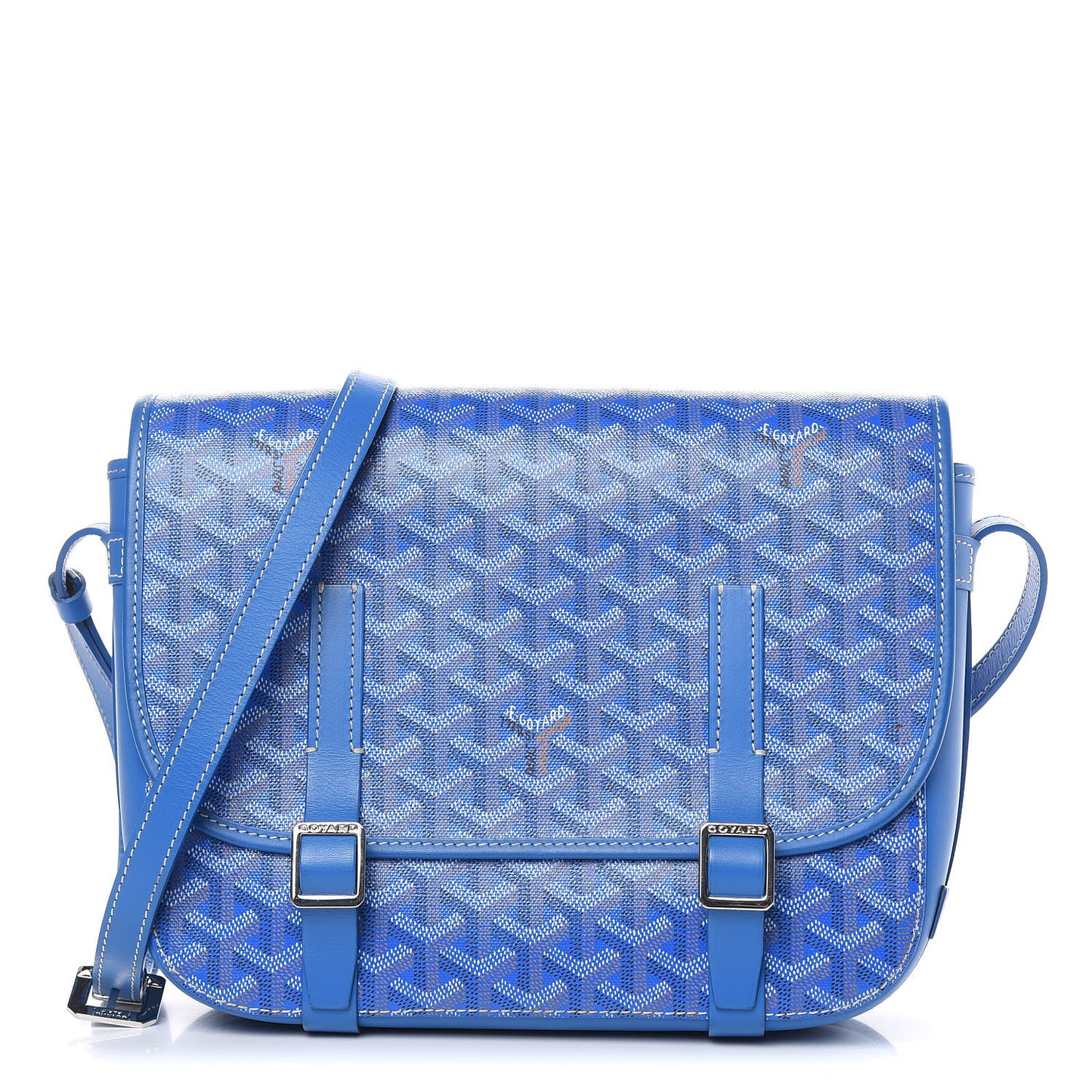 Goyardine Belvedere MM Messenger Bag Sky Blue