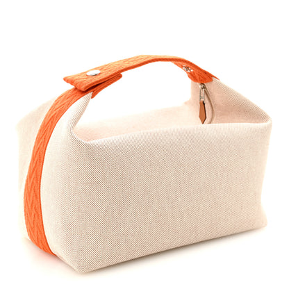 Hermes Canvas Large Bride-A-Brac Pouch Natural Orange 3 of 9