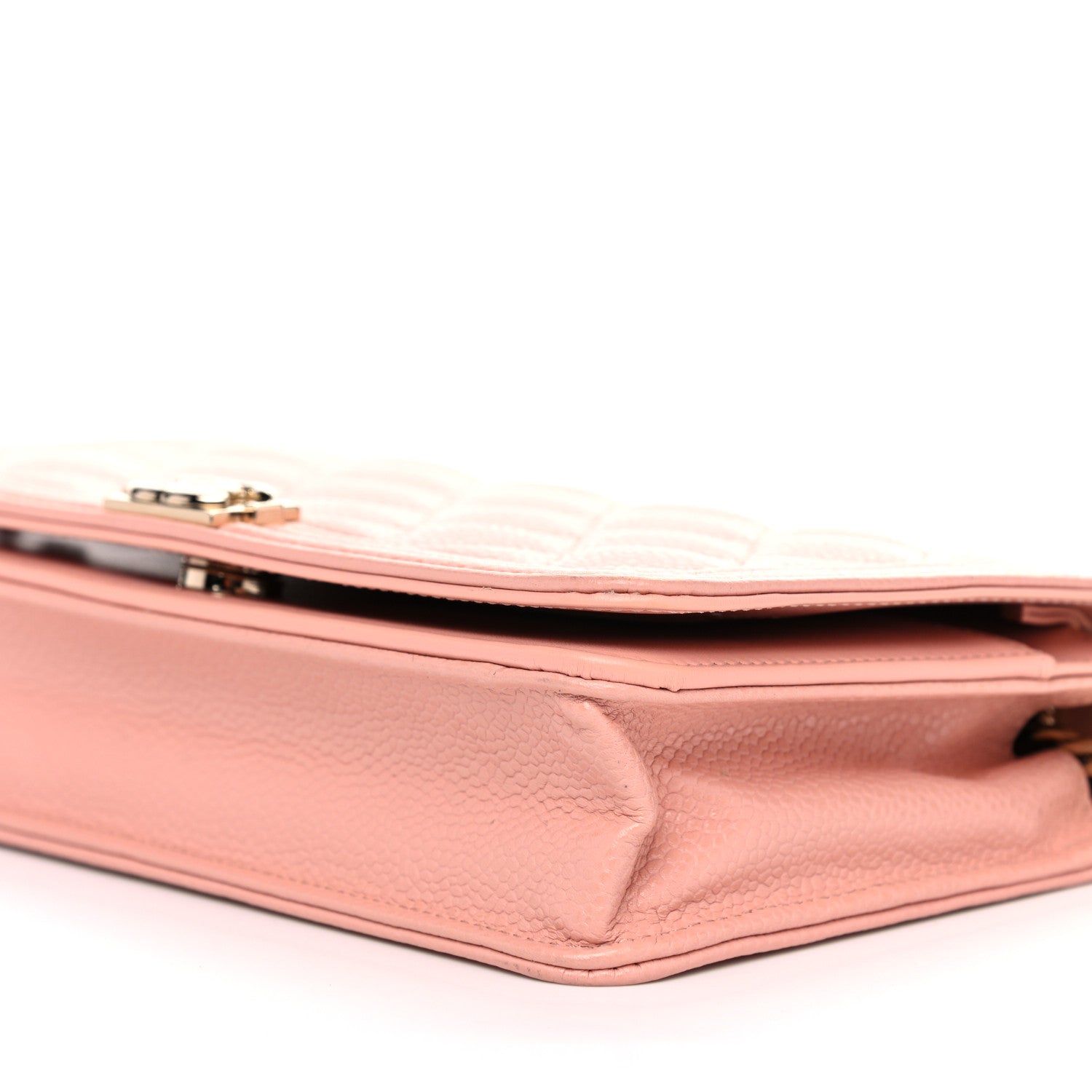 Chanel Caviar Quilted Boy Wallet On Chain WOC Light Pink 10 of 11