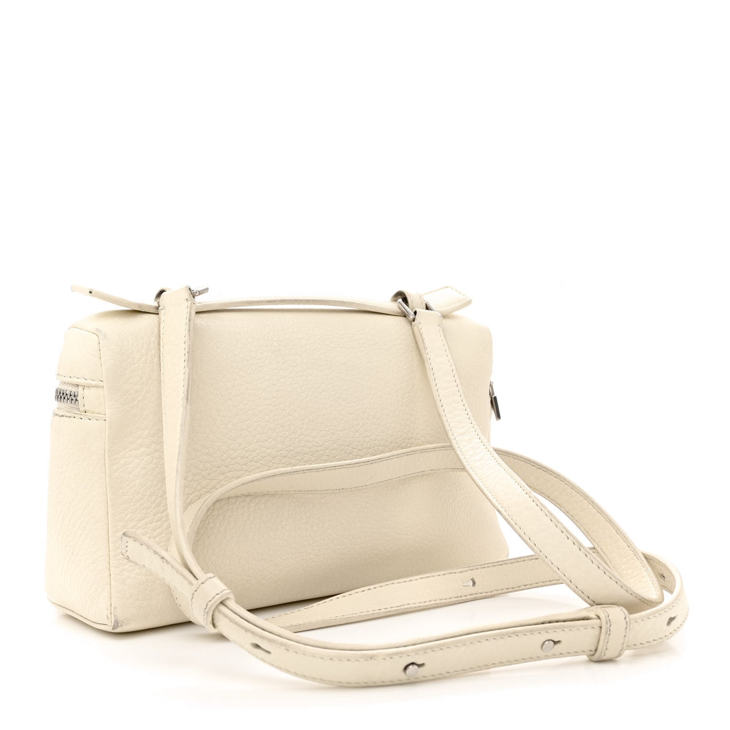 Grained Calfskin L19 Extra Pocket Pouch Whisper White