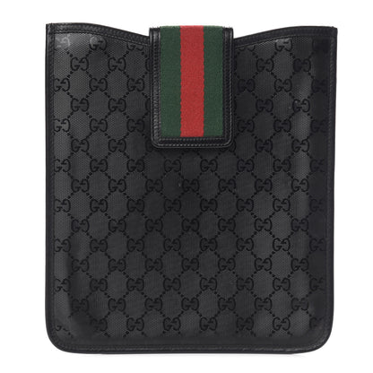 Gucci Imprime Monogram Web 500 iPad Case Black 1 of 7