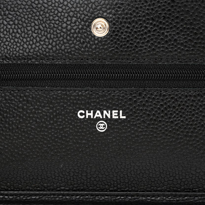 Chanel Caviar Quilted Wallet On Chain WOC Black 6 of 12