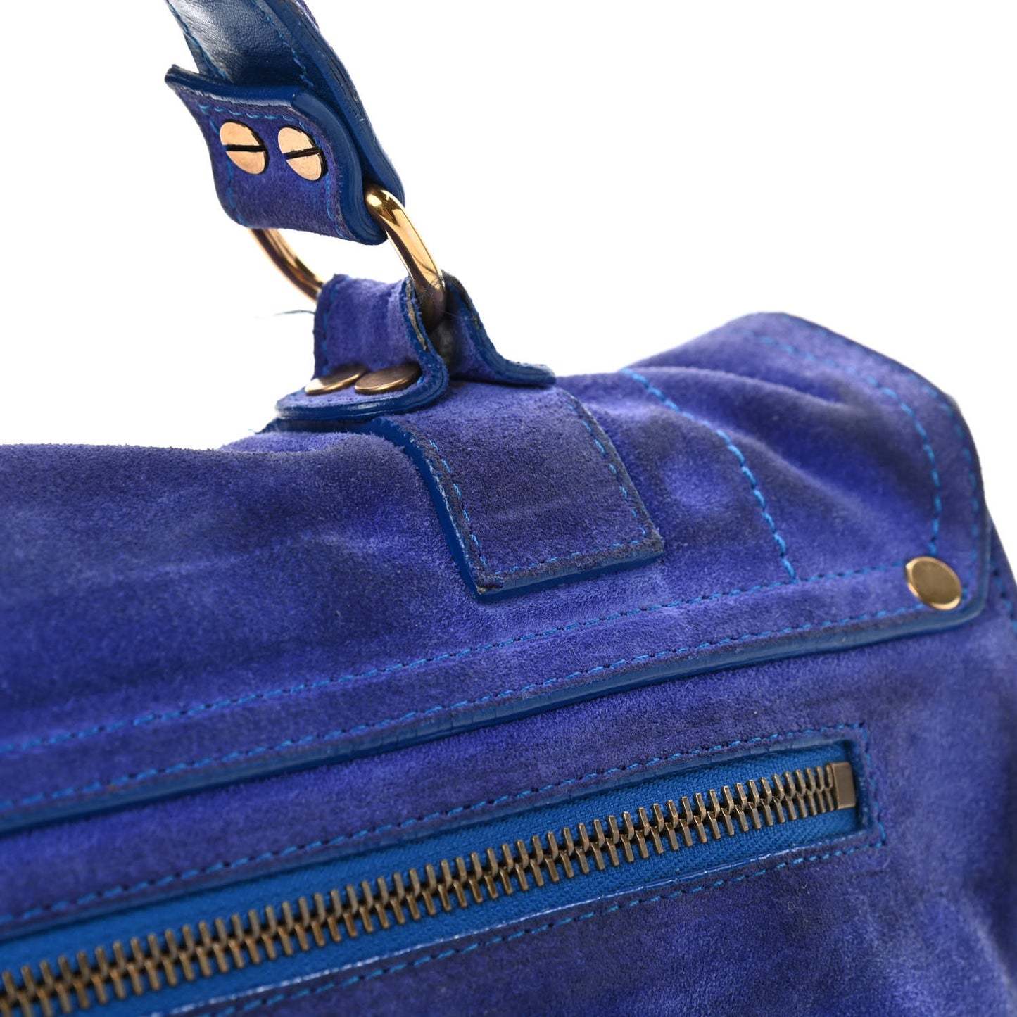Suede Medium PS1 Satchel Royal Blue