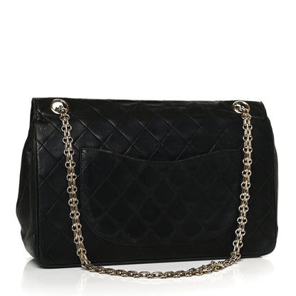 Chanel Lambskin Quilted Medium Double Flap Bijoux Chain Black 2 of 9