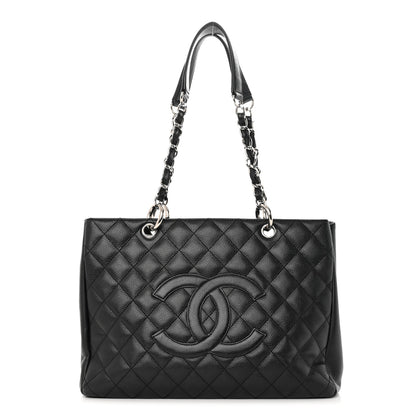 Chanel Caviar Quilted Grand Shopping Tote GST Black 1 of 15