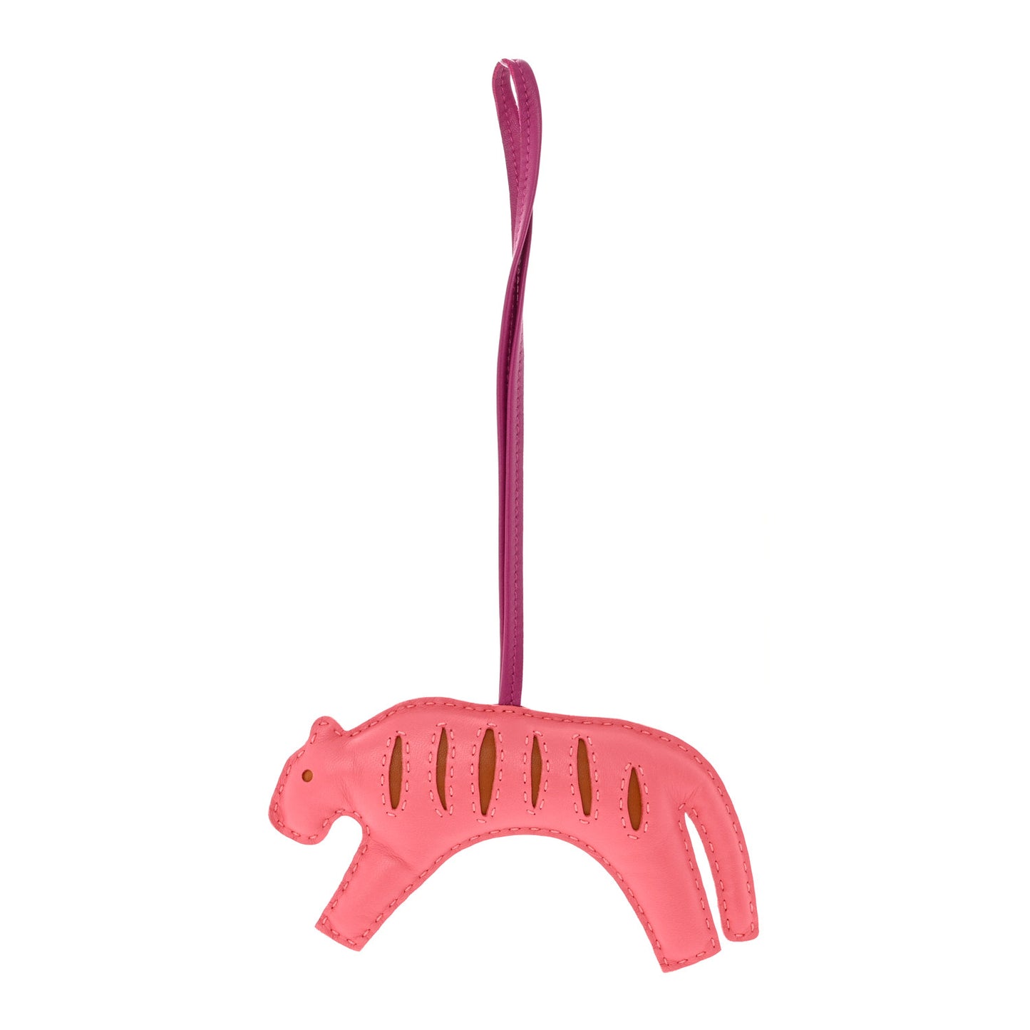 Milo Lambskin Rooroo Bag Charm Rose Azalee Pain D'Epice Rose Poupre