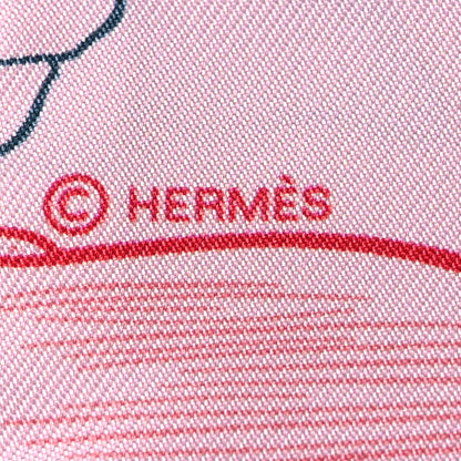 Hermes Silk Dress Code Twilly Rose Pale Bleu Rouge 3 of 4
