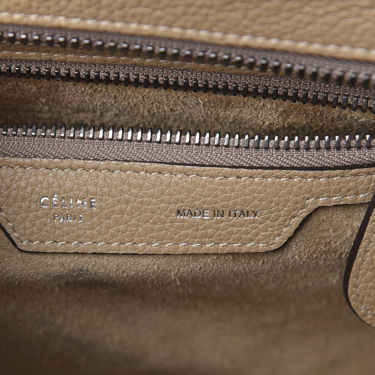 Drummed Calfskin Micro Luggage Dune