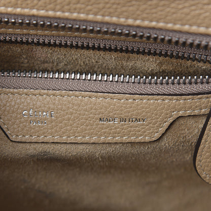 Celine Drummed Calfskin Micro Luggage Dune 8 of 9